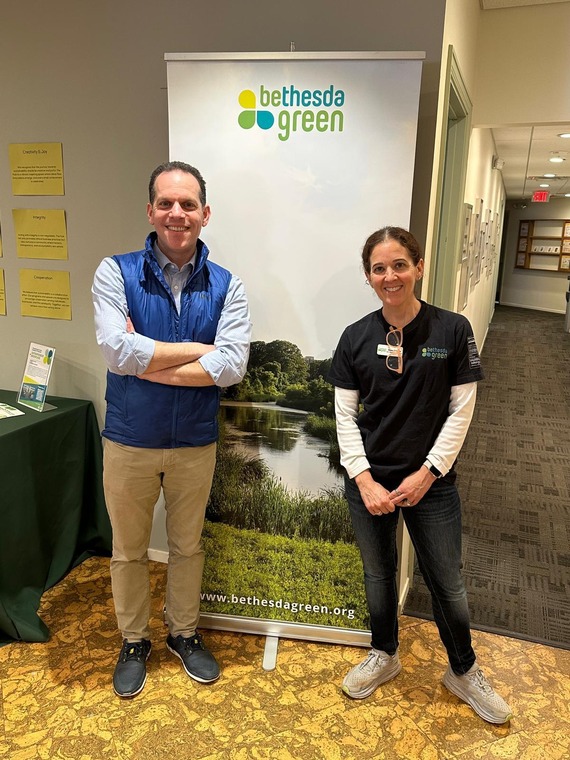 Councilmember Glass with one of the leaders of Bethesda Green