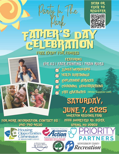 Head Start Party in the Park flier in English