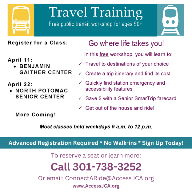 April Brings Free Travel Training that Gets Seniors Moving