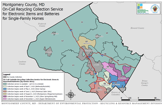 Montgomery County Expands Residential Curbside Recycling to Include Electronics and Household Batteries