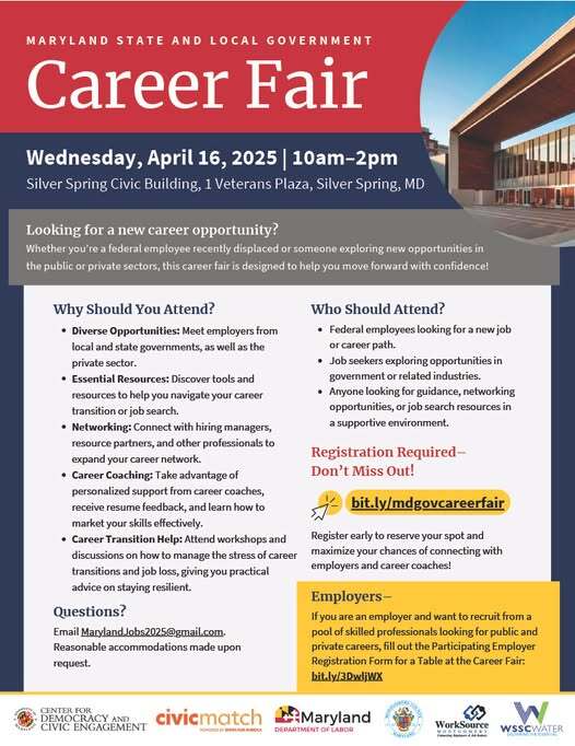 A flyer advertising the Career Fair