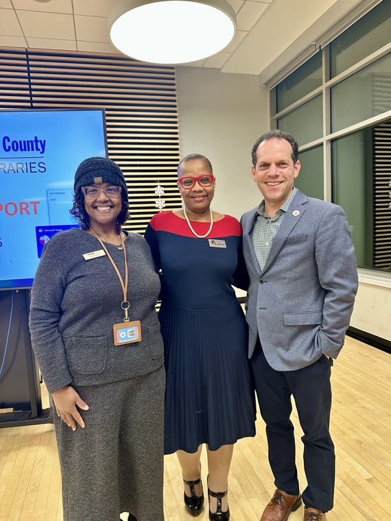 Councilmember Glass with Library Director Darcell Graham