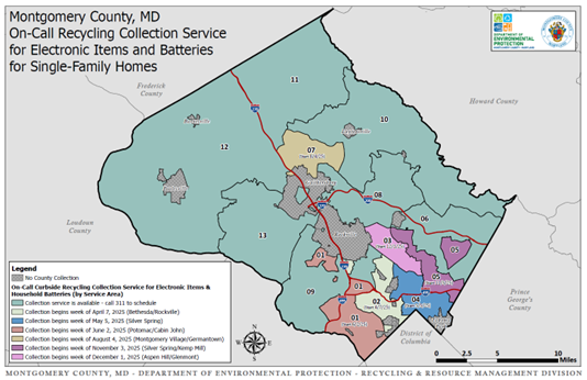Montgomery County Expands Residential Curbside Recycling to Include Electronics and Household Batteries