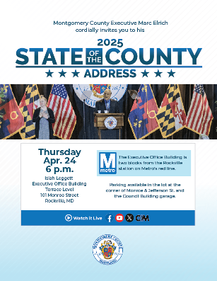 County Executive Marc Elrich Will Deliver ‘State of the County’ Address on Thursday, April 24 in Rockville  