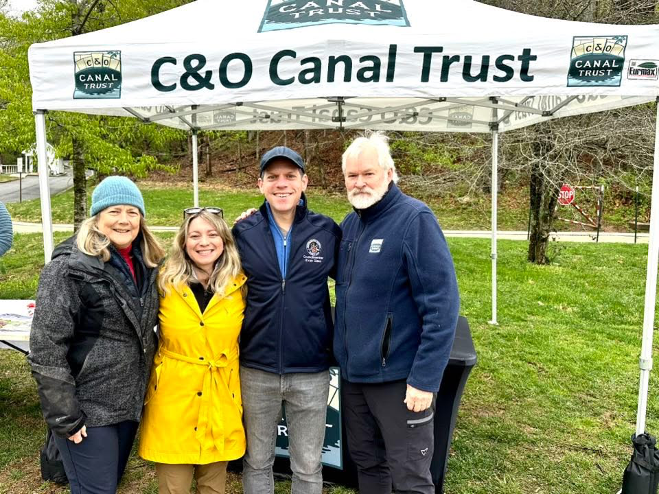 Councilmember Glass with three members of the C&O Canal Trust