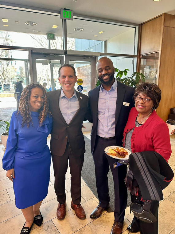 Councilmember Glass with members of Interfaith Works' board