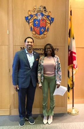 CAI participant Brittney Davis with Council Vice President Will Jawando