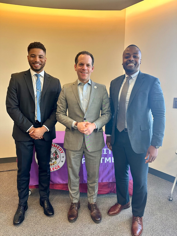 Councilmember Glass with D.C. Councilmember Zachary Parker and Montgomery College Professor Michael Huggins