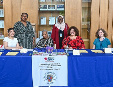 CAA volunteer event - registration table
