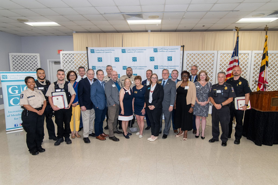 Councilmember Glass, colleagues and GGCC members celebrate the Public Safety Award recipients