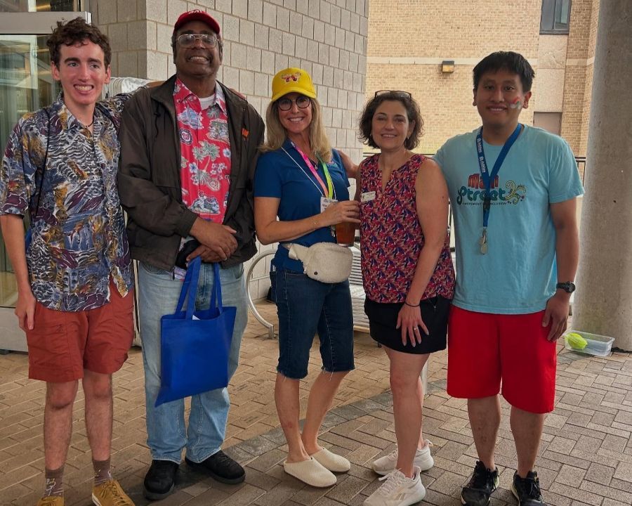 Council President Stewart and community members enjoy Neighborhood Safety Day at Main Street in Rockville.