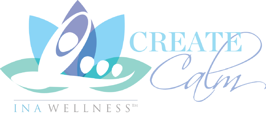 Logo: Create Calm, Ina Wellness.