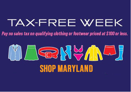 Maryland Tax-Free Shopping Week Starts Sunday, Aug. 10 