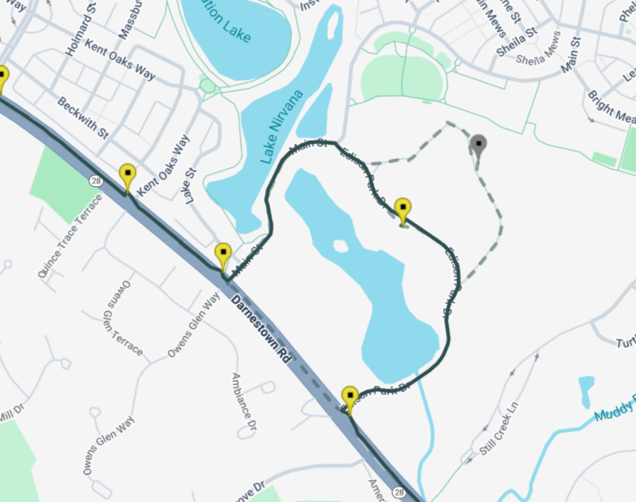 56 detour to lakeforest