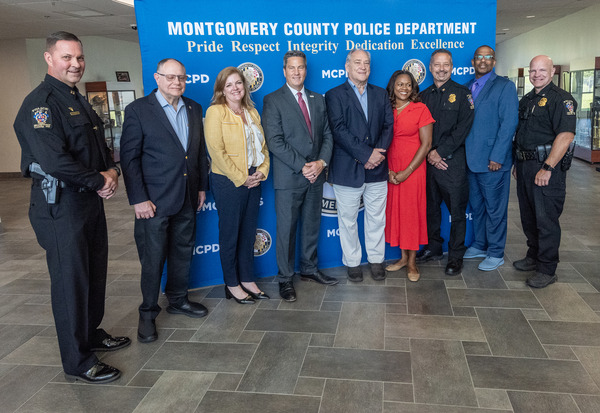 Councilmember Luedtke attends the UMGC-MCPD partnership launch. 