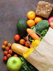 Grocery bag filled with produce