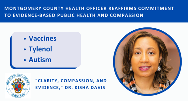 Montgomery County Health Officer Reaffirms Evidence-Based Guidance on Vaccines, Medications, and Public Health Messaging