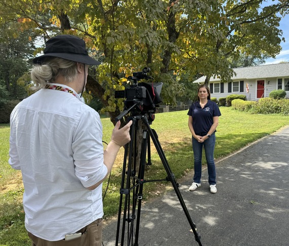 septic smart video behind the scenes on location with staff and videographer 