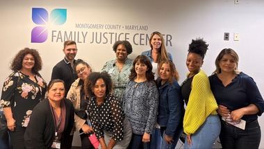 Case Managers group on tour at the Family Justice Center