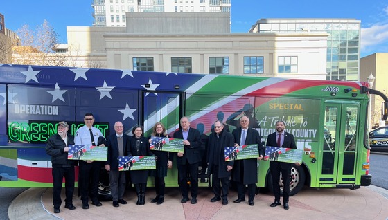 MCDOT Operation Green Light Ride On bus 2025