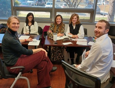 Staff from the International Rescue Committee, Leadership Montgomery, and Catholic Charities of the Archdiocese of Washington.