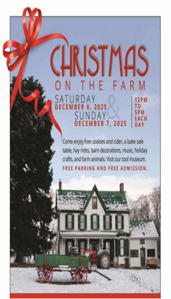 Celebrate the Holidays at Christmas on the Farm on Saturday, Dec. 6 at the Agricultural History Park in Derwood