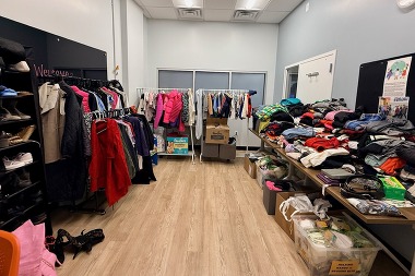 Pop-up clothing center