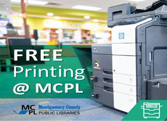 Free Printing Coming to County Libraries Starting Monday, Jan. 5, 2026 