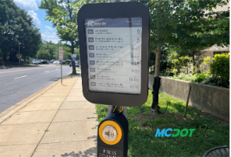MCDOT ePaper bus arrival screen
