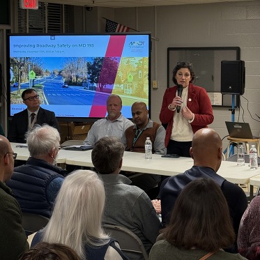 CM Stewart speaking at the D18 & SHA Town Hall