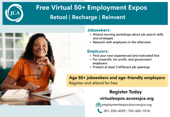 Next Virtual 50+ Employment Expo Set for Tuesday, Jan. 20 