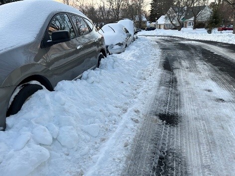 parking in snow