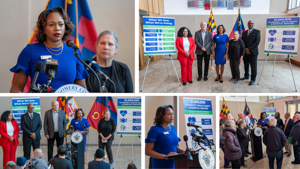 Press conference collage