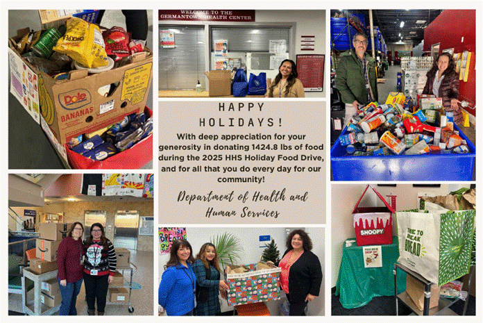 Donations to Manna Food Center by DHHS