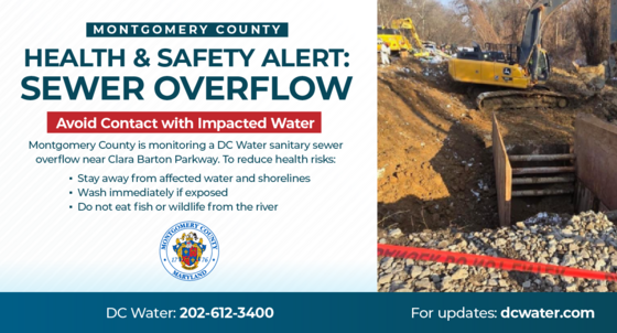 Montgomery County Provides Information on DC Water Potomac Interceptor Sanitary Sewer Overflow 