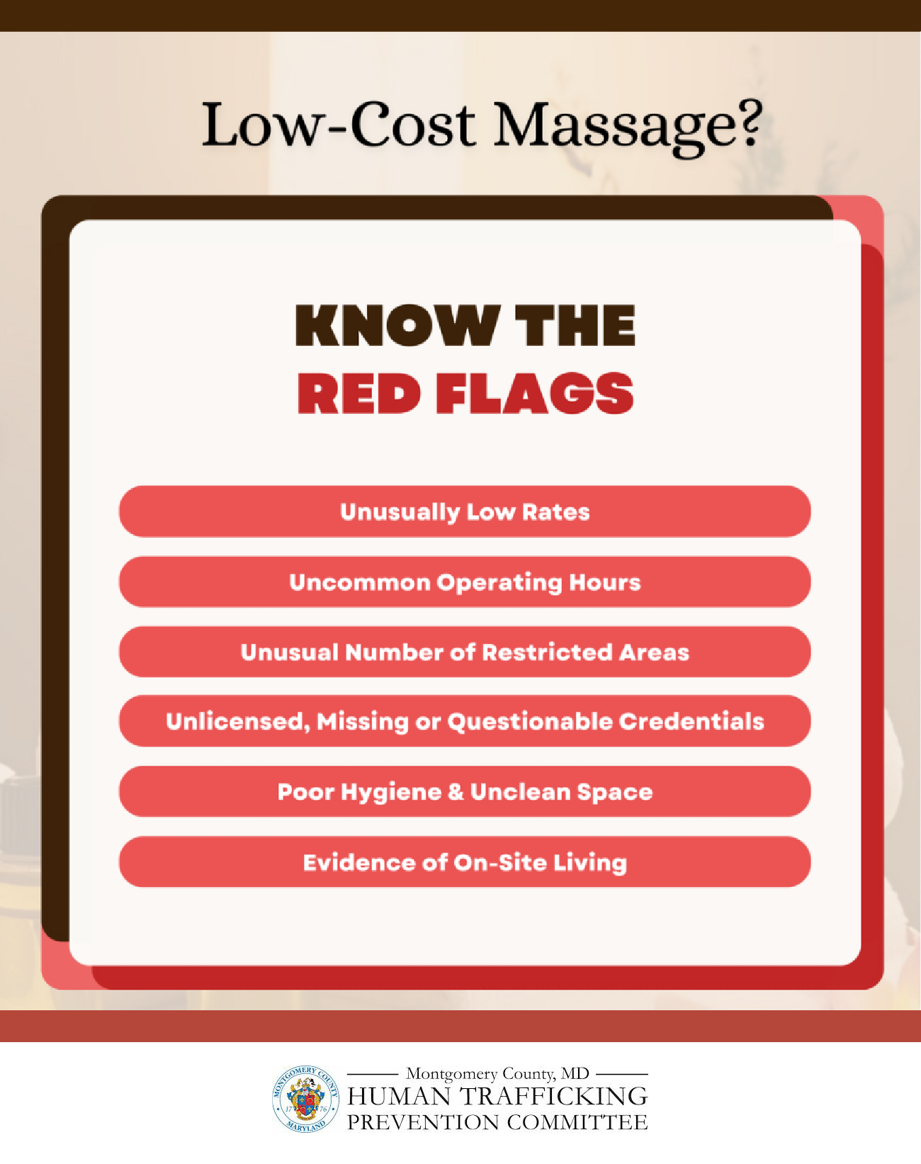 Red Flags for Illegal Massage Businesses