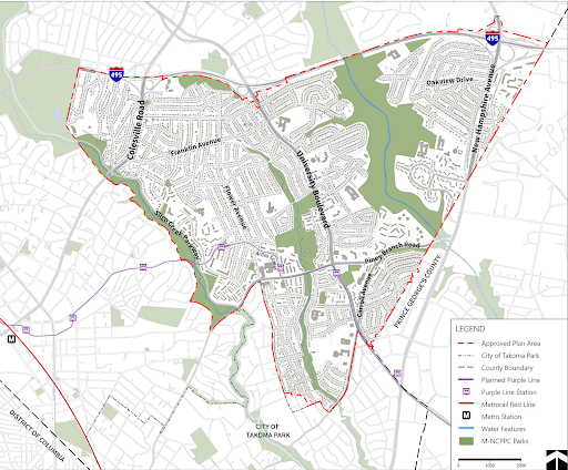 Eastern Silver Spring Communities Plan boundaries