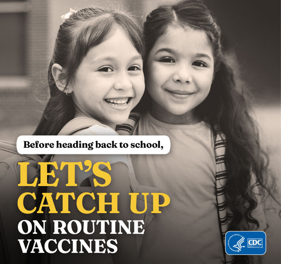 DHHS Child Back to School Vaccination Clinics Graphic English Version