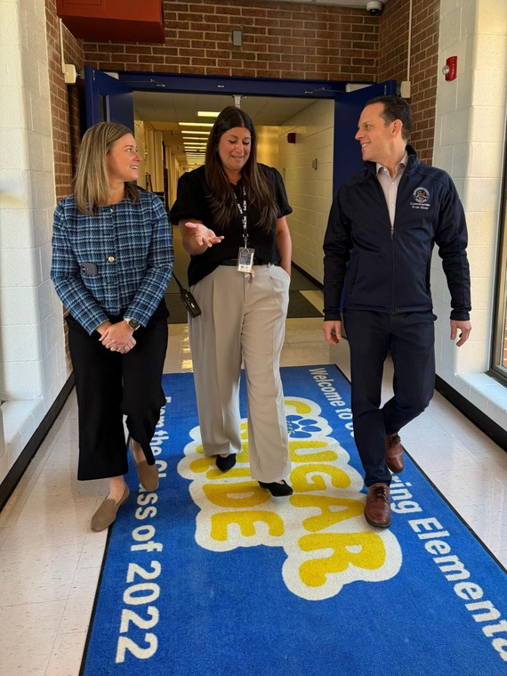 Councilmember Glass touring Cold Spring Elementary School