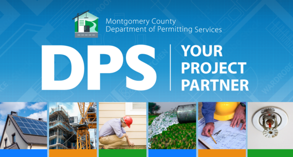 DPS Your Project Partner Graphic with photos of construction, solar panels, water pipe in field, fire safety sprinkler, and inspections. 