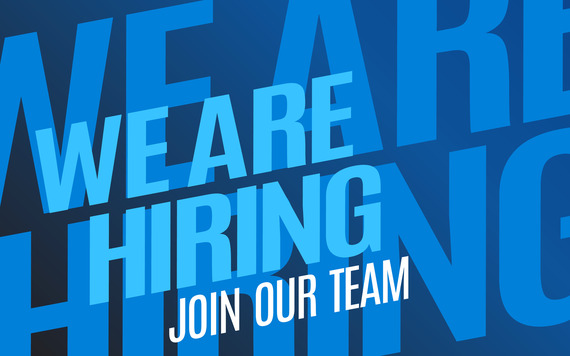 Graphic that reads hiring 