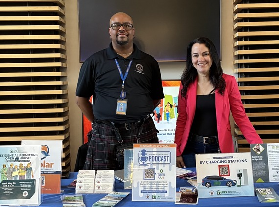 dps staff at outreach table in wheaton 