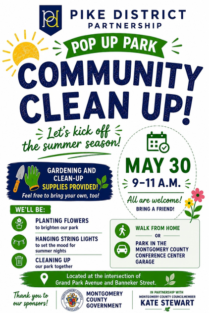 Join the Pike District Partnership for a Community Clean Up Day on Saturday, May 30 