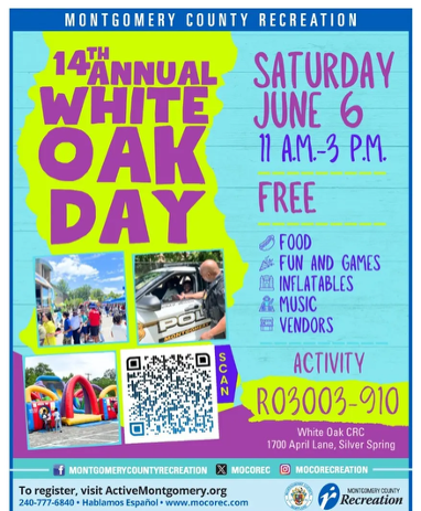White Oak Day Returns Saturday, June 6 with Free Family Fun in Silver Spring 
