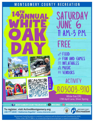 White Oak Day Returns Saturday, June 6 with Free Family Fun in Silver Spring 