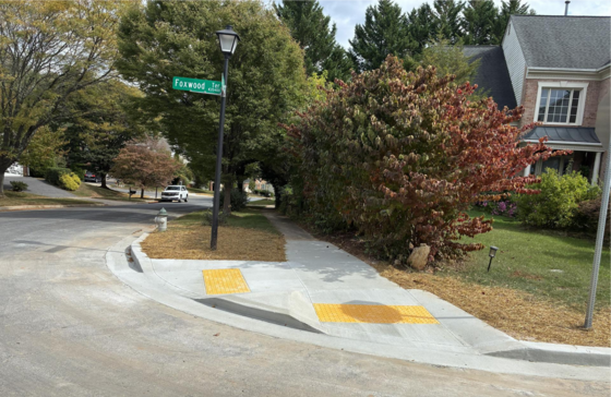 MCDOT Project - ADA Compliant Ramp Foxwood Community in Potomac