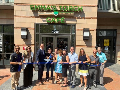 CM Stewart with other electeds at the Emma's Torch opening