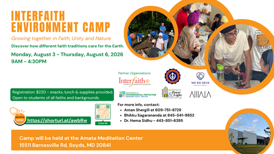 Interfaith Environment Camp flyer