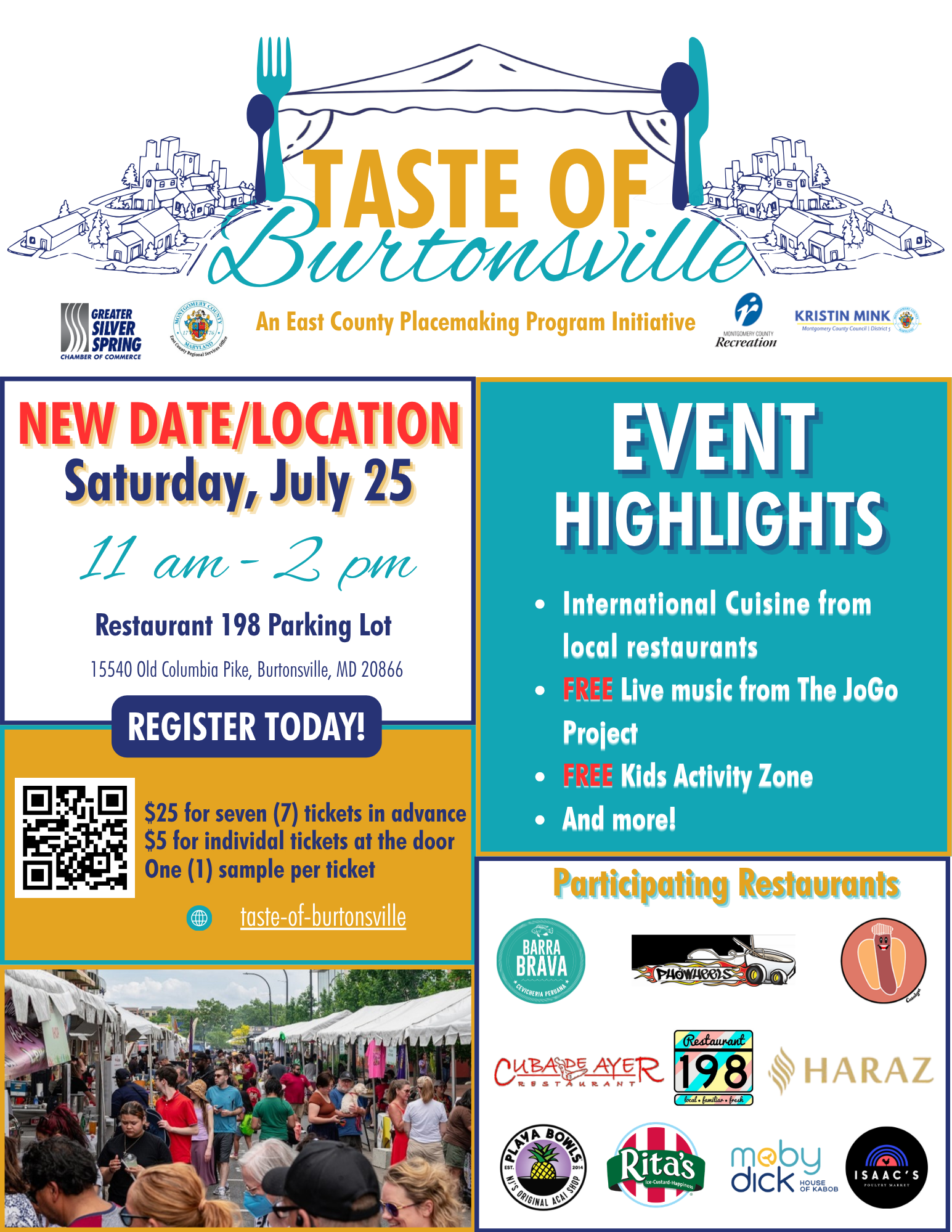 2026 Taste of Burtonsville Advertisement Graphic