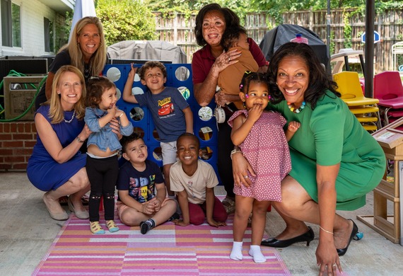 Councilmember Evans and Comptroller Lierman with children